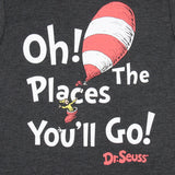 Dr. Seuss Toddler Boy's Oh The Places You'll Go Inspirational Quote T-Shirt