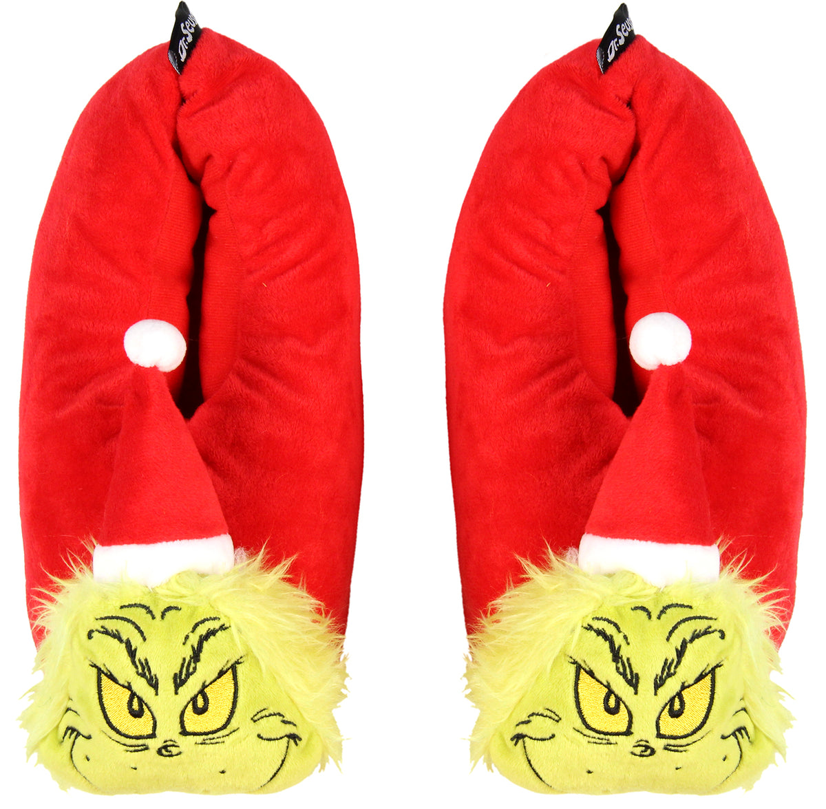 Dr. Seuss GRINCH Who Stole Christmas Character Santa Grinch Slippers