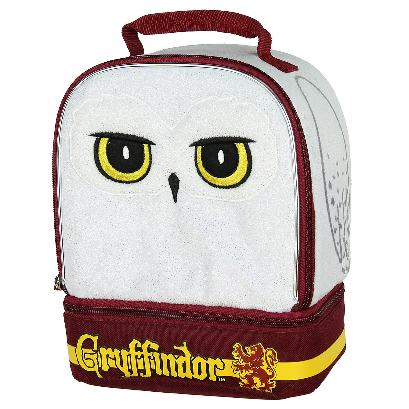 Harry Potter Hedwig the Owl Gryffindor House Dual Compartment Insulated Lunch Bag