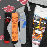 Naruto Shippuden Collection Men's Ichiraku Ramen Ninja Academy 3 Pair Crew Socks