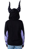 Disney Womens' Villains Maleficent 3D Horns Costume Full-Zip Hoodie