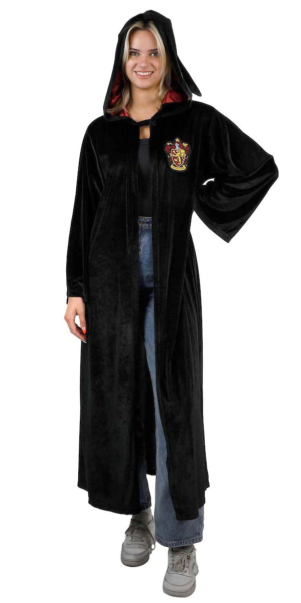 Harry Potter Costume Robe Cloak Adult, OSFM - Hogwarts Houses Crest