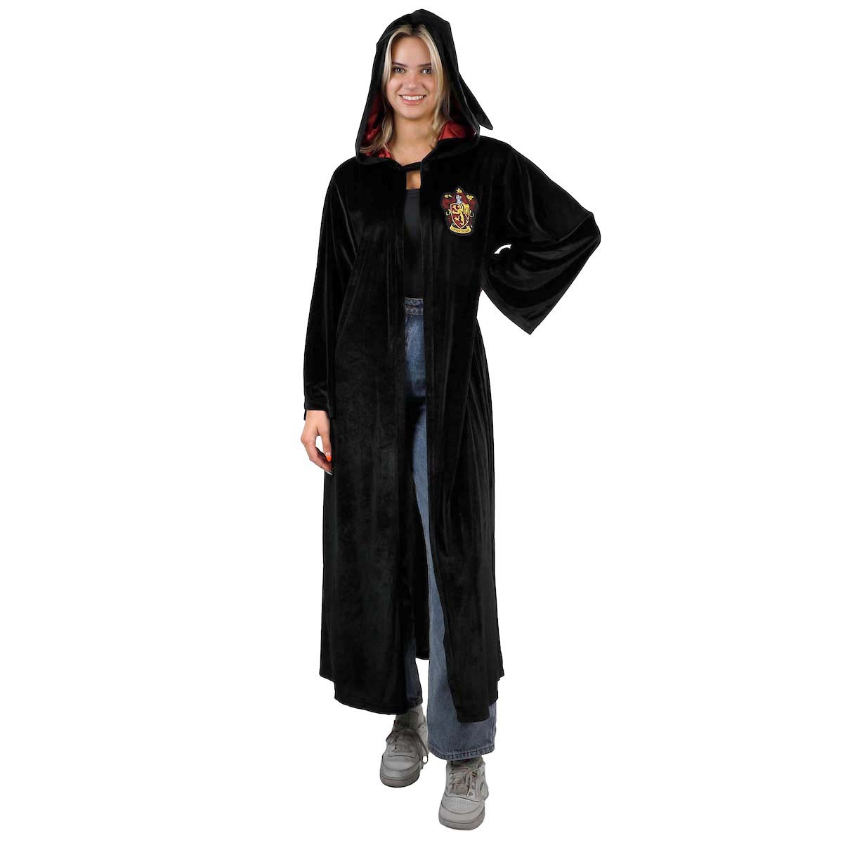 Harry Potter Costume Robe Cloak Adult, OSFM - Hogwarts Houses Crest