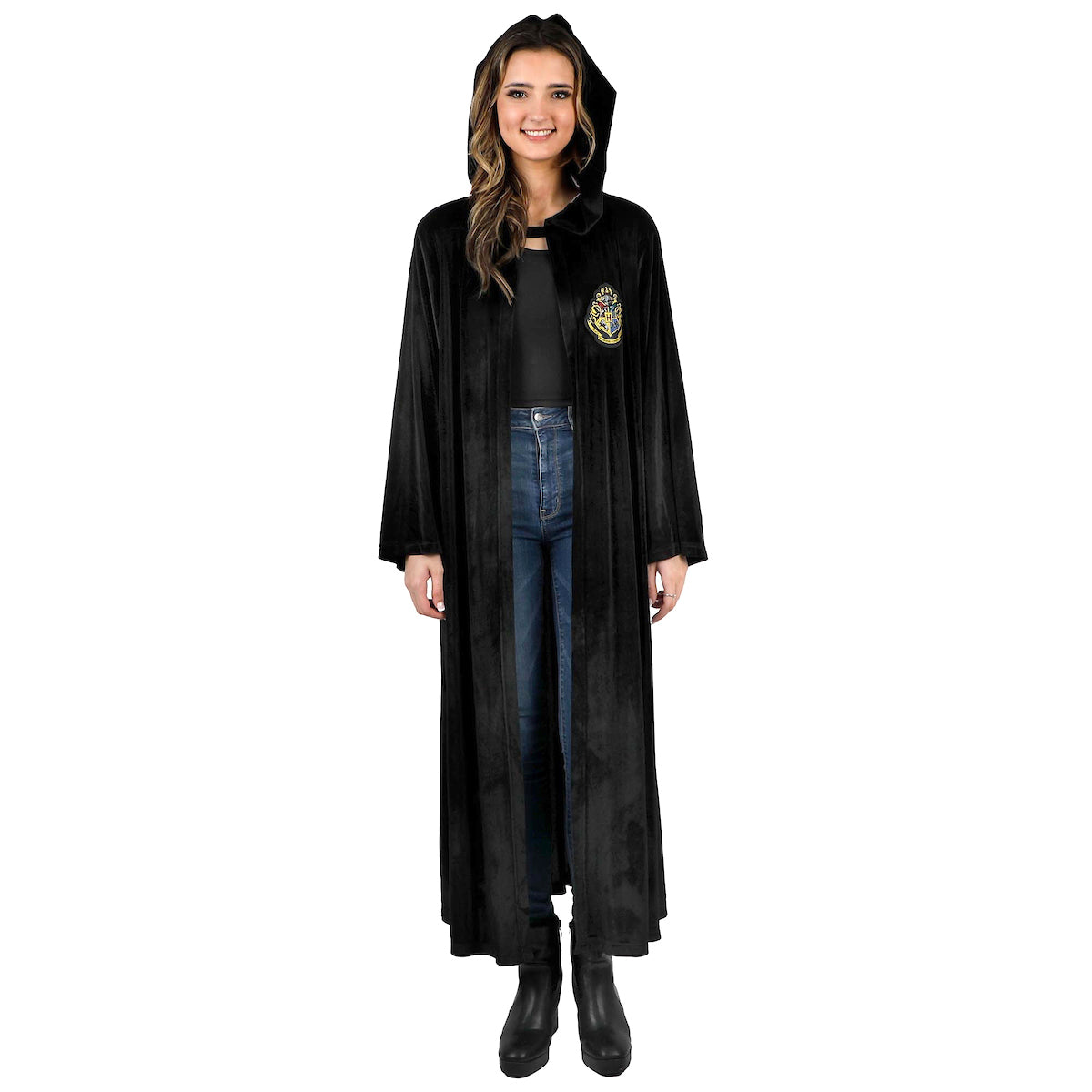 Harry Potter Costume Robe Cloak Adult, OSFM - Hogwarts Houses Crest