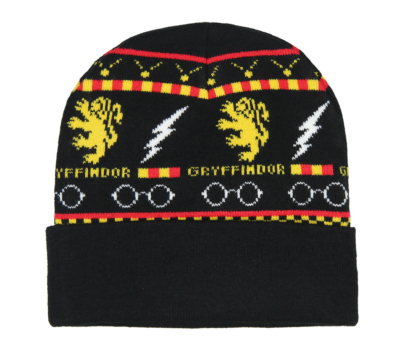 Harry Potter Gryffindor Themed Design Knit Cuff Beanie and Glove Set Youth OSFM