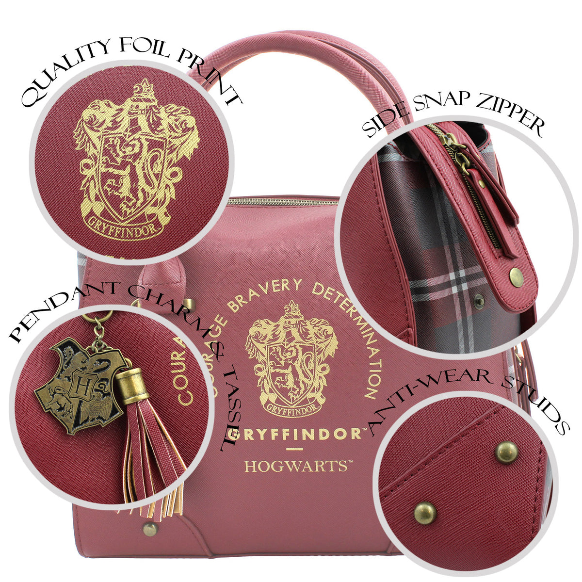 Harry Potter Purse Designer Handbag Hogwarts Houses Womens Top Handle Shoulder