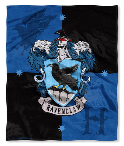 Harry Potter House Crests Silk Touch Throw 50" x 60"- Choose From All 4 Houses