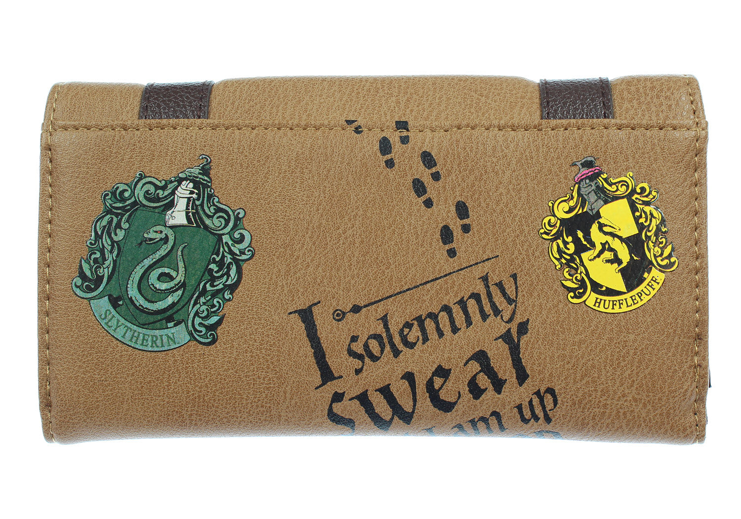 Harry Potter Hogwarts School Trunk Inspired Snap Closure Trifold Wallet