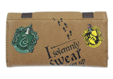 Harry Potter Hogwarts School Trunk Inspired Snap Closure Trifold Wallet