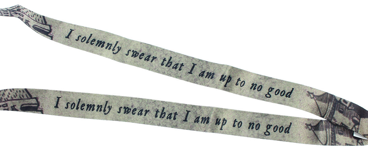Harry Potter I Solemnly Swear That I Am Up To No Good Lanyard w/ Badge Holder and Marauders Map Charm