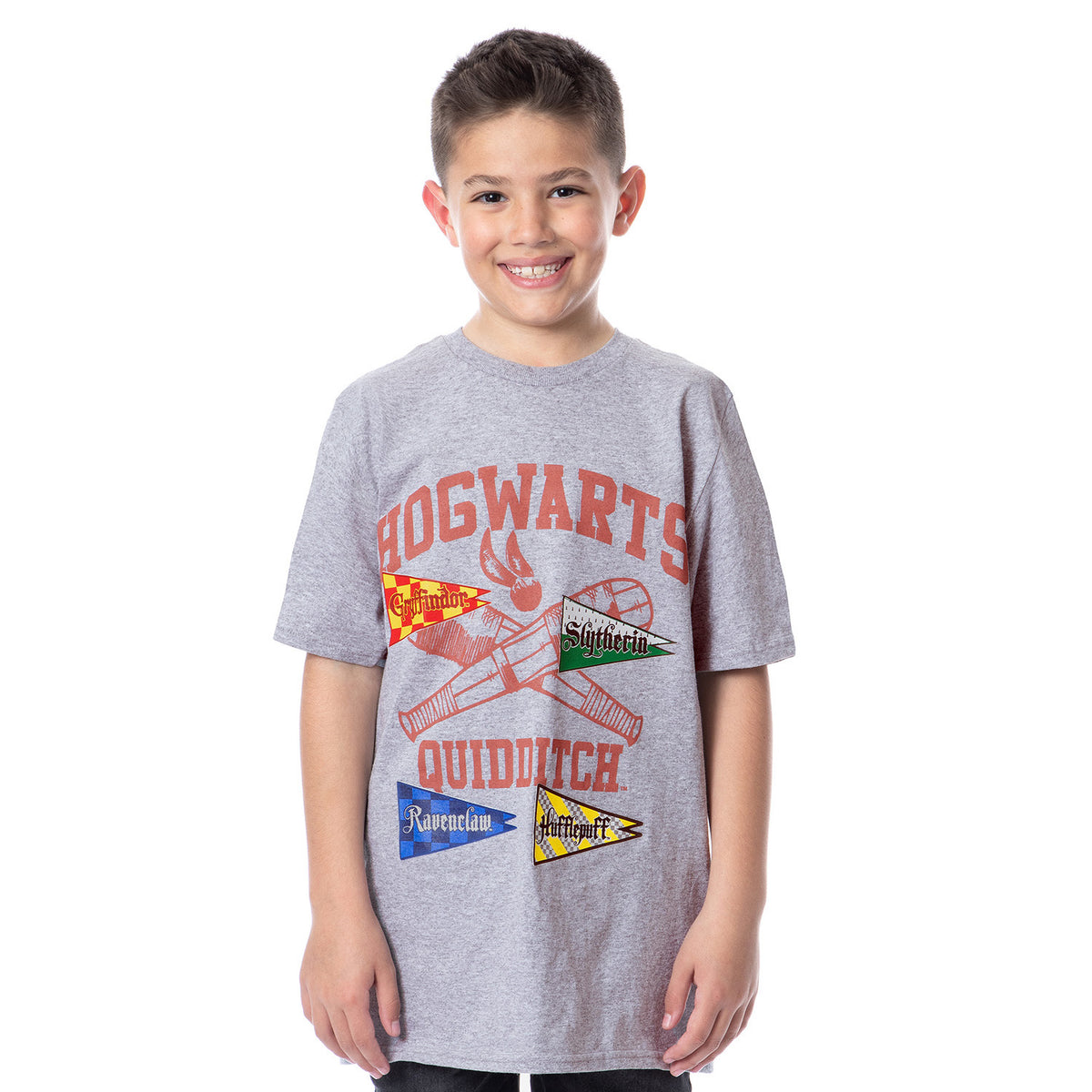 Harry Potter Boys' Hogwarts Quidditch Youth Short Sleeve T-Shirt Kids