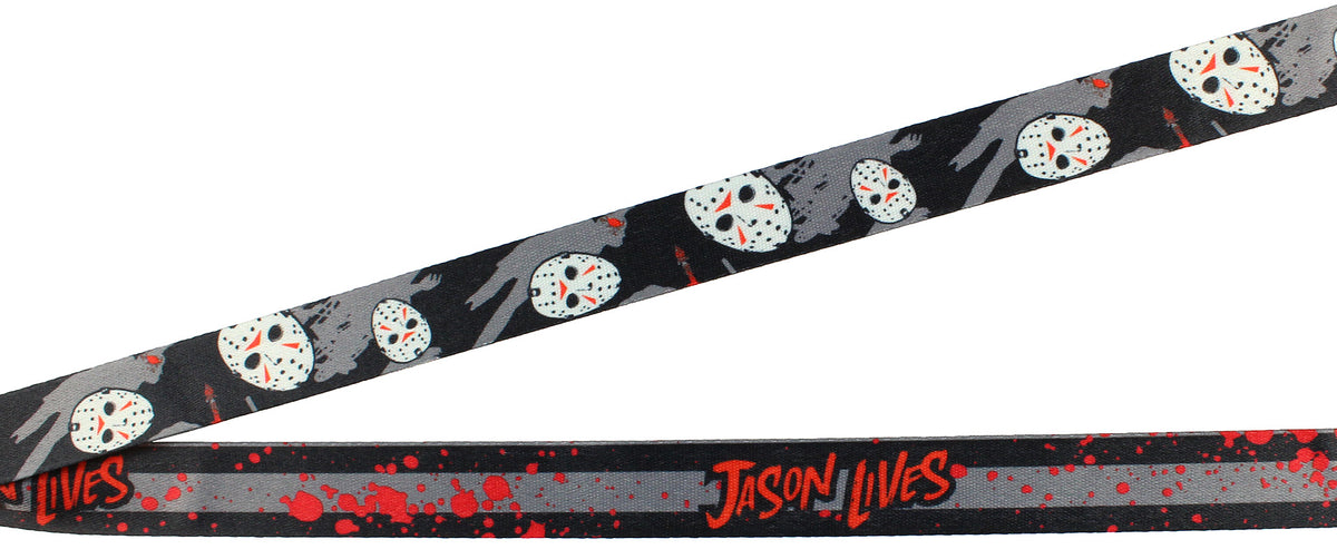 Friday The 13th Jason Lives ID Lanyard Badge Holder With 1.5" Pendant