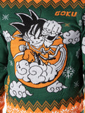 Dragon Ball Z Men's Kid Goku On Cloud Nimbus Ugly Christmas Sweater Pullover