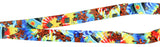 Scooby Doo Tie Dye Lanyard Keychain ID Holder Mystery Machine Rubber Charm and Sticker