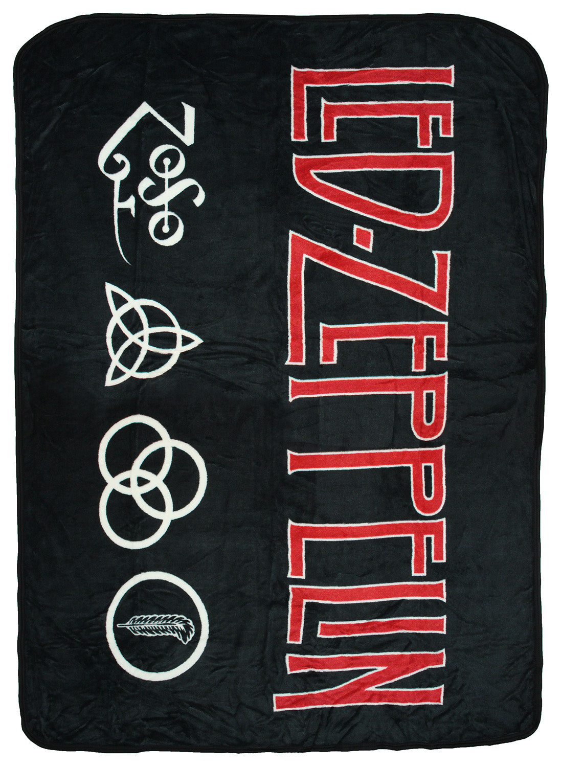 Led Zeppelin 4 Symbols Super Soft And Cuddly Fleece Plush Throw Blanket