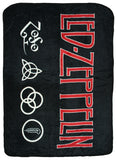 Led Zeppelin 4 Symbols Super Soft And Cuddly Fleece Plush Throw Blanket