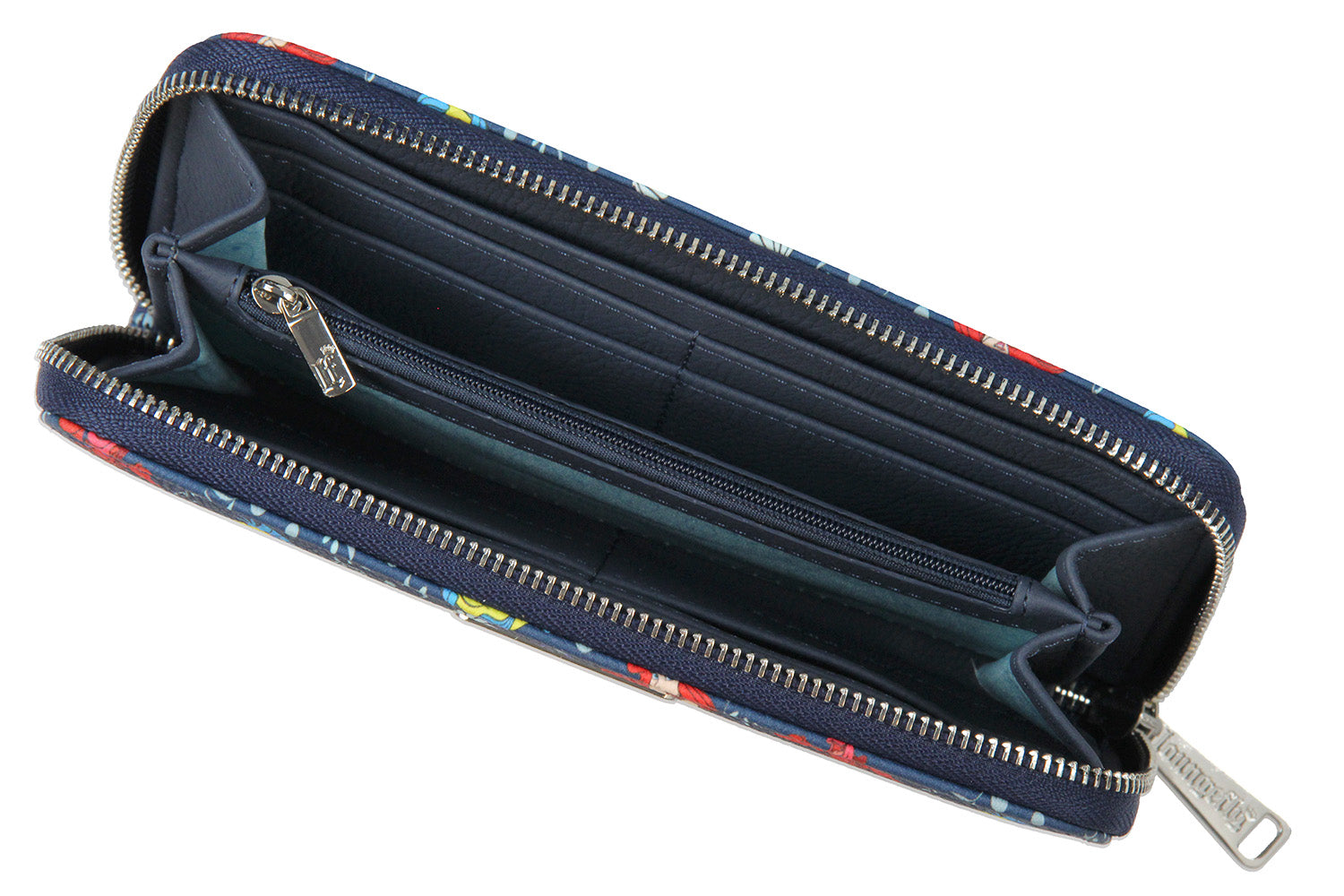 Loungefly Disney Little Mermaid Ariel And Flounder Faux Leather Full Zip Wallet