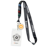 Magic The Gathering Mana Symbols ID Badge Holder Lanyard w/ Rubber Pendant