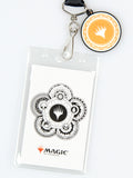 Magic The Gathering Mana Symbols ID Badge Holder Lanyard w/ Rubber Pendant