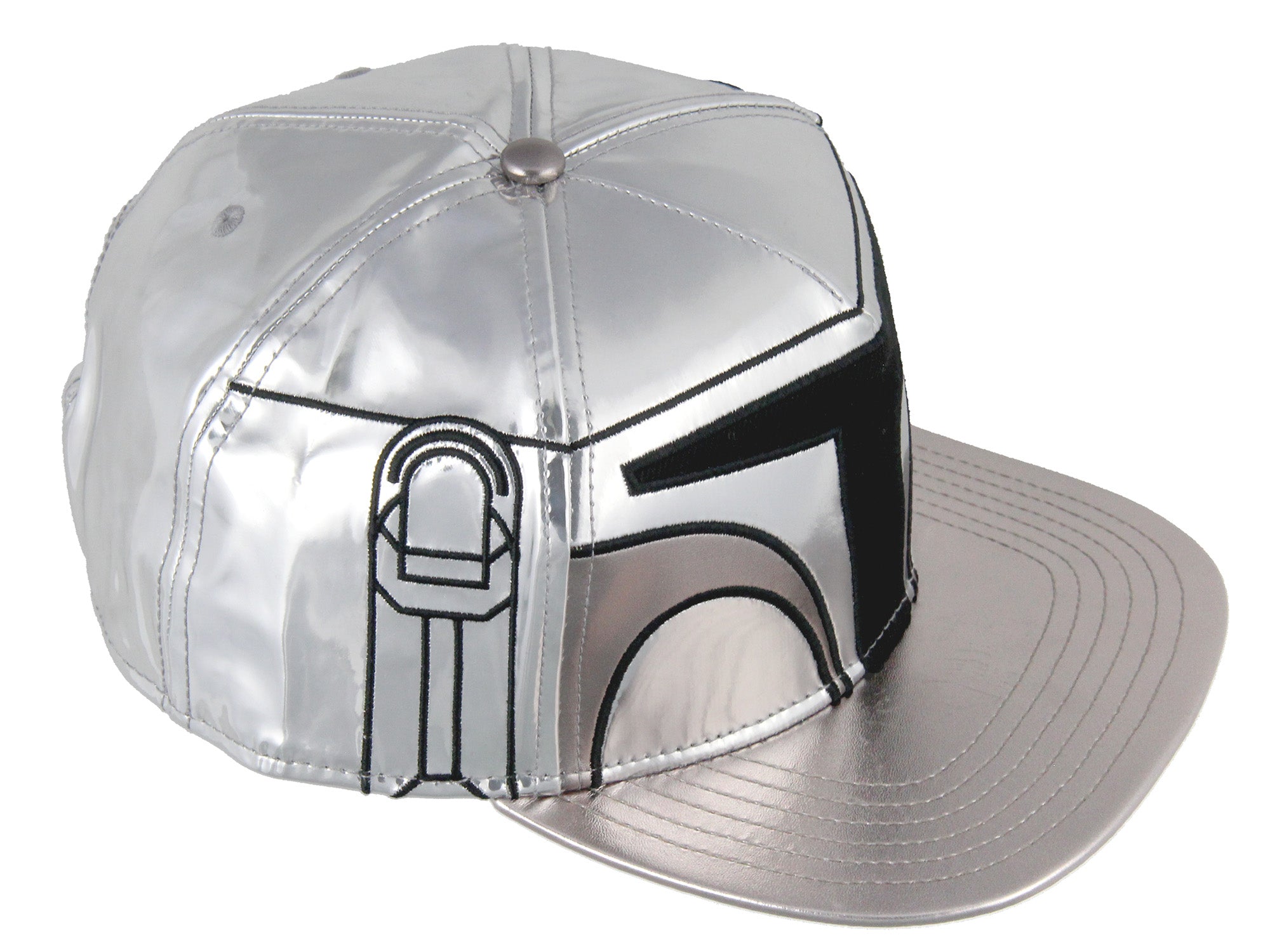 Star Wars The Mandalorian Steel Beskar Helmet Embroidered Snapback Hat Cap