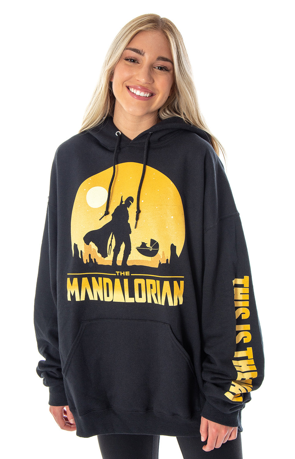 Star Wars Men's The Mandalorian Silhouette Scene Pullover Hoodie