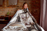 Star Wars The Mandalorian "The Child" Never Easy Super Plush Throw Blanket 46" x 60" (117cm x 152cm)