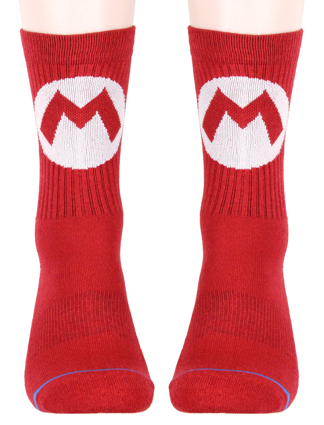 Nintendo Super Mario Adult Mario And Luigi Character Costume 2 Pair Crew Socks