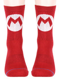 Nintendo Super Mario Adult Mario And Luigi Character Costume 2 Pair Crew Socks