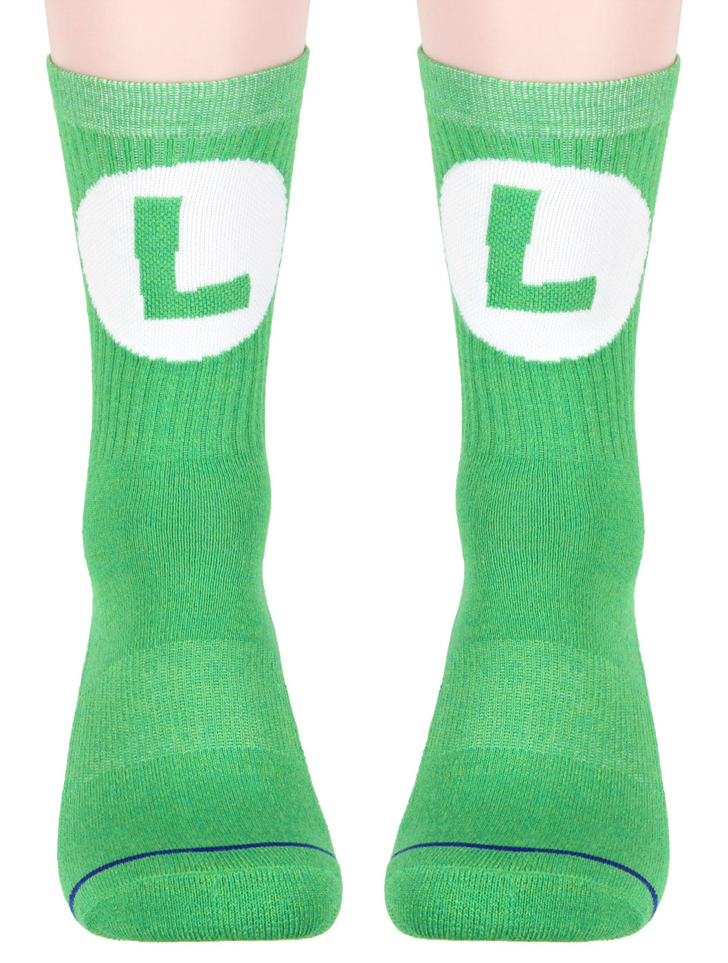 Nintendo Super Mario Adult Mario And Luigi Character Costume 2 Pair Crew Socks