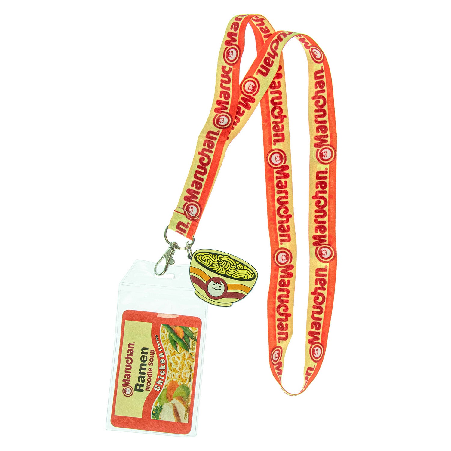 Maruchan Ramen Noodles Lanyard ID Badge Holder With Charm Pendant