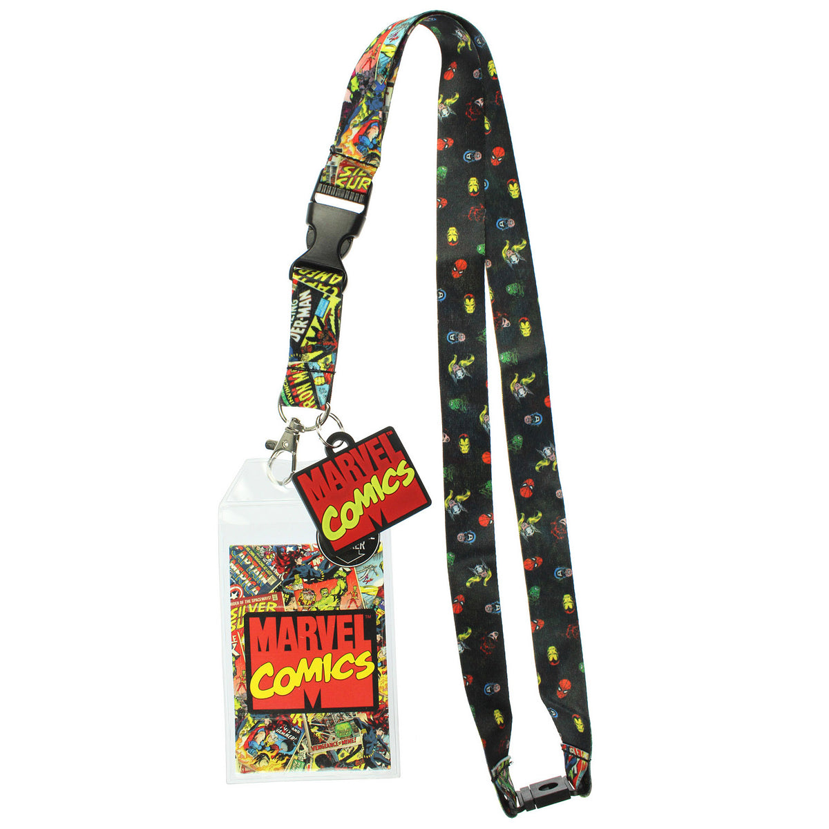 Marvel Comics Page ID Lanyard Badge Holder With 1.5" Charm Pendant