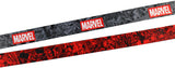 Marvel Lanyard ID Badge Holder And 2" Rubber Charm Pendant With Raised Script