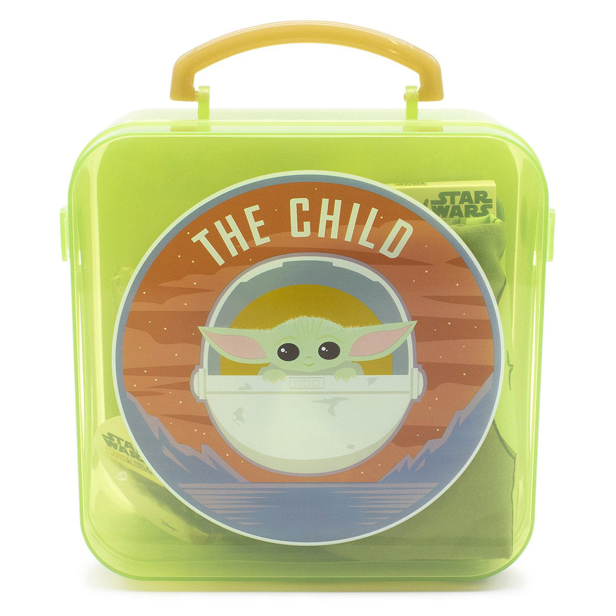 Star Wars The Child Baby Yoda Kids' 5 Piece Gift Set Shirt, Socks, Jumbo Sticker