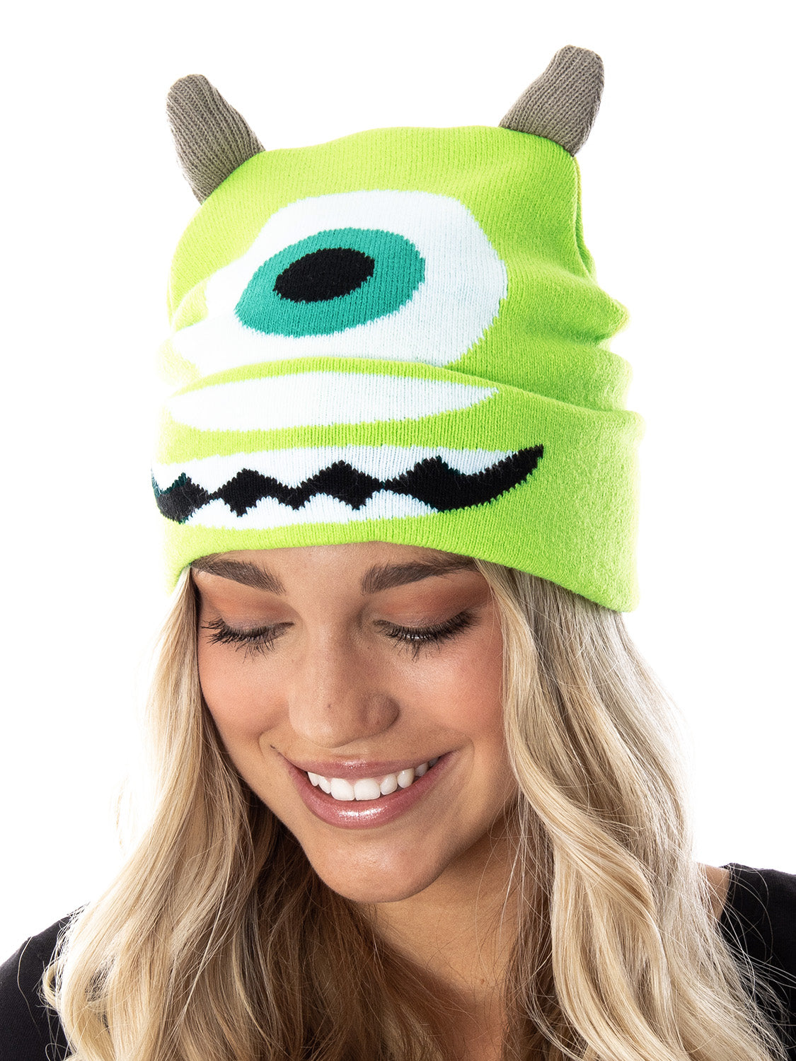 Disney Monsters Inc. Mike Wazowski Beanie Embroidered Character Costume Hat