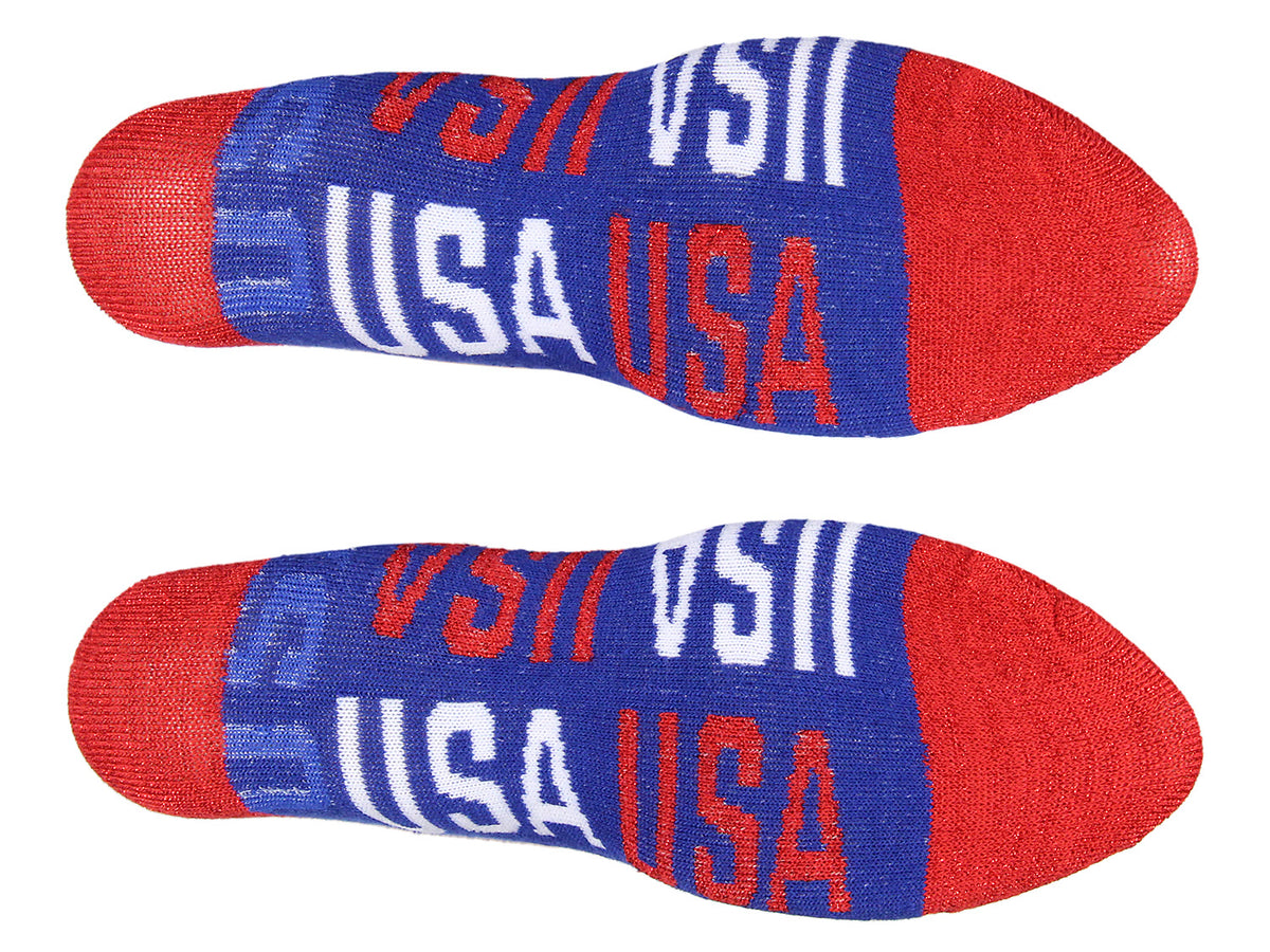 USA Fourth Of July Freedom Red White Blue America Unisex Ankle Crew Socks