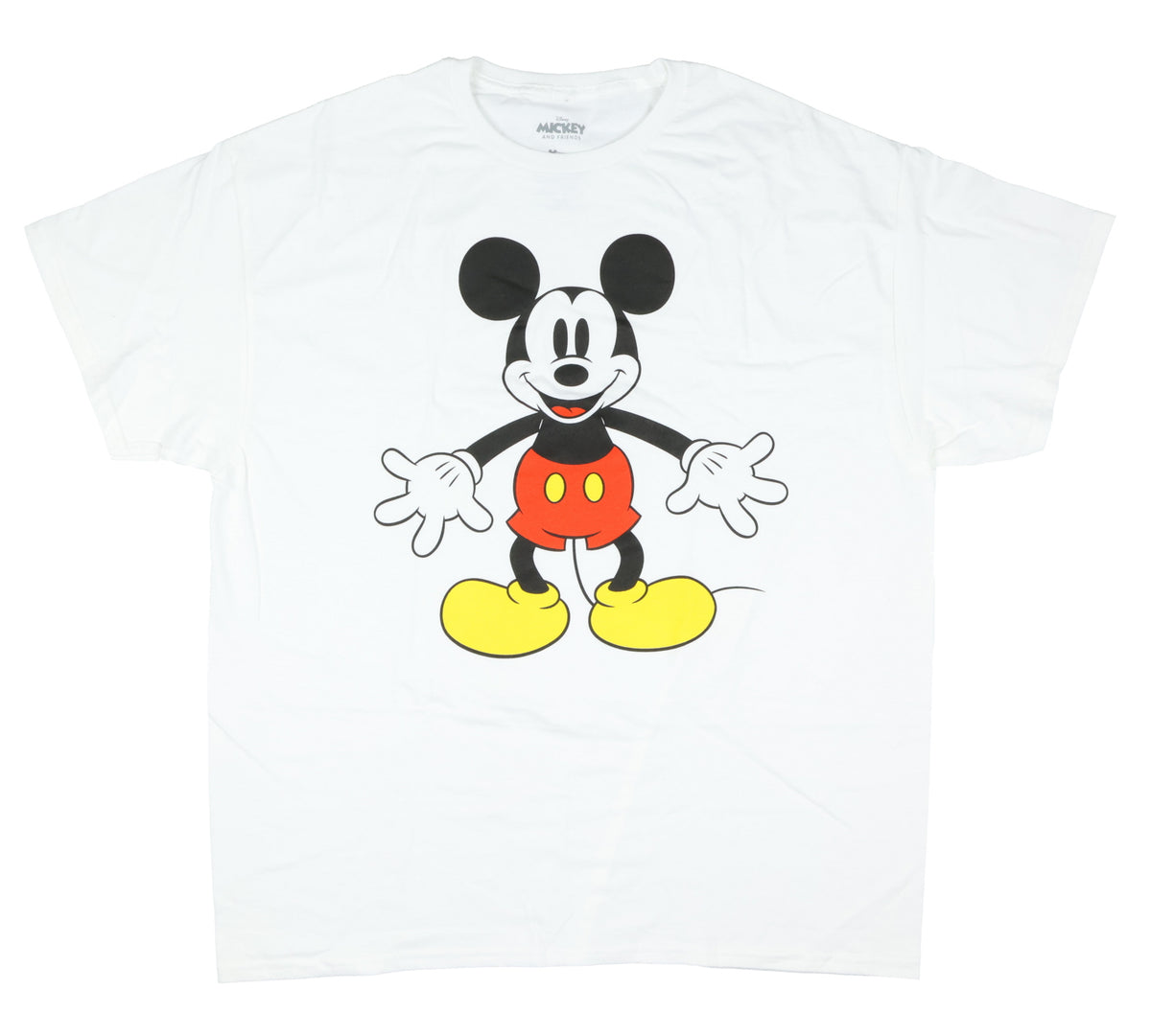Mickey Mouse Shirt Mens Arms Wide Open Pose Adult Short Sleeve T-Shirt