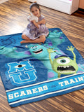 Disney Monsters Inc University Scarers in Training Micro Raschel Blanket 46"x60"
