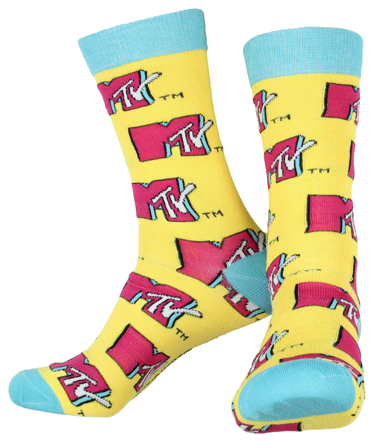 MTV Music Television Logo Adult Unisex 2 Pack Crew Socks