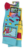 MTV Music Television Logo Adult Unisex 2 Pack Crew Socks