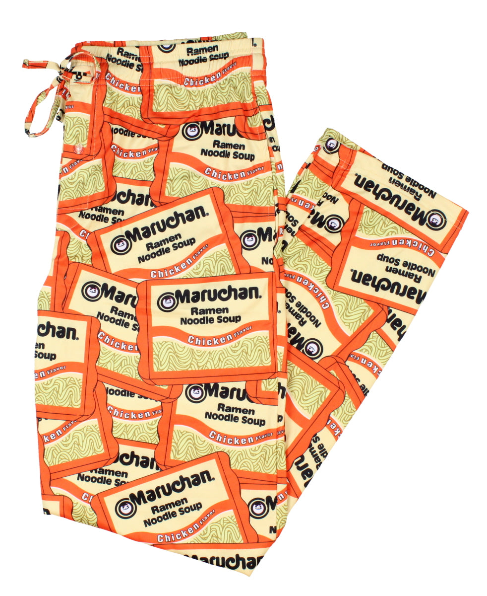 Maruchan Men's Ramen Noodles Soup Chicken Flavor Allover Sleep Pajama Pants
