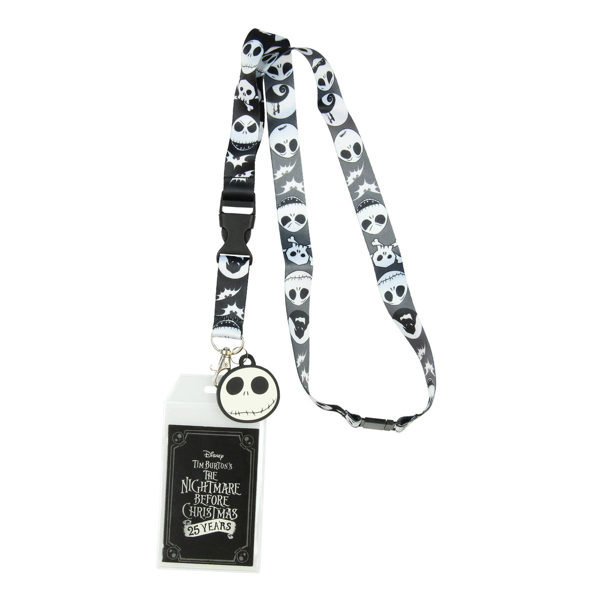 Nightmare Before Christmas Jack ID Lanyard Badge Holder With 1.5" Charm Pendant