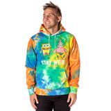 SpongeBob SquarePants Patrick SpongeBob Stay Weird Tie Dye Pullover Hoodie