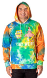SpongeBob SquarePants Patrick SpongeBob Stay Weird Tie Dye Pullover Hoodie