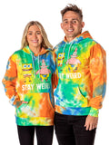 SpongeBob SquarePants Patrick SpongeBob Stay Weird Tie Dye Pullover Hoodie