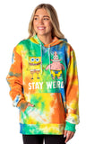 SpongeBob SquarePants Patrick SpongeBob Stay Weird Tie Dye Pullover Hoodie