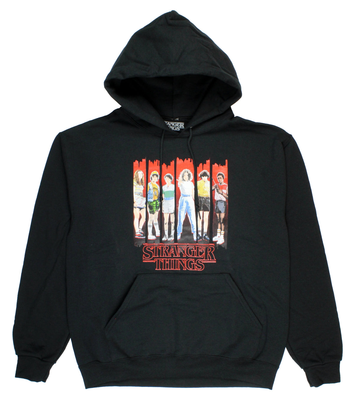 Stranger Things Men's Blurred Character Panel Sweatshirt Pullover Hoodie