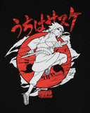Naruto Shippuden Men's Sasuke Uchiha Sharingan Symbol Pose Anime T-Shirt