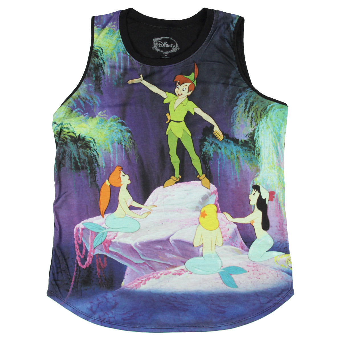 Disney Women's Juniors Peter Pan The Boy Who Could Fly Muscle Tank Top