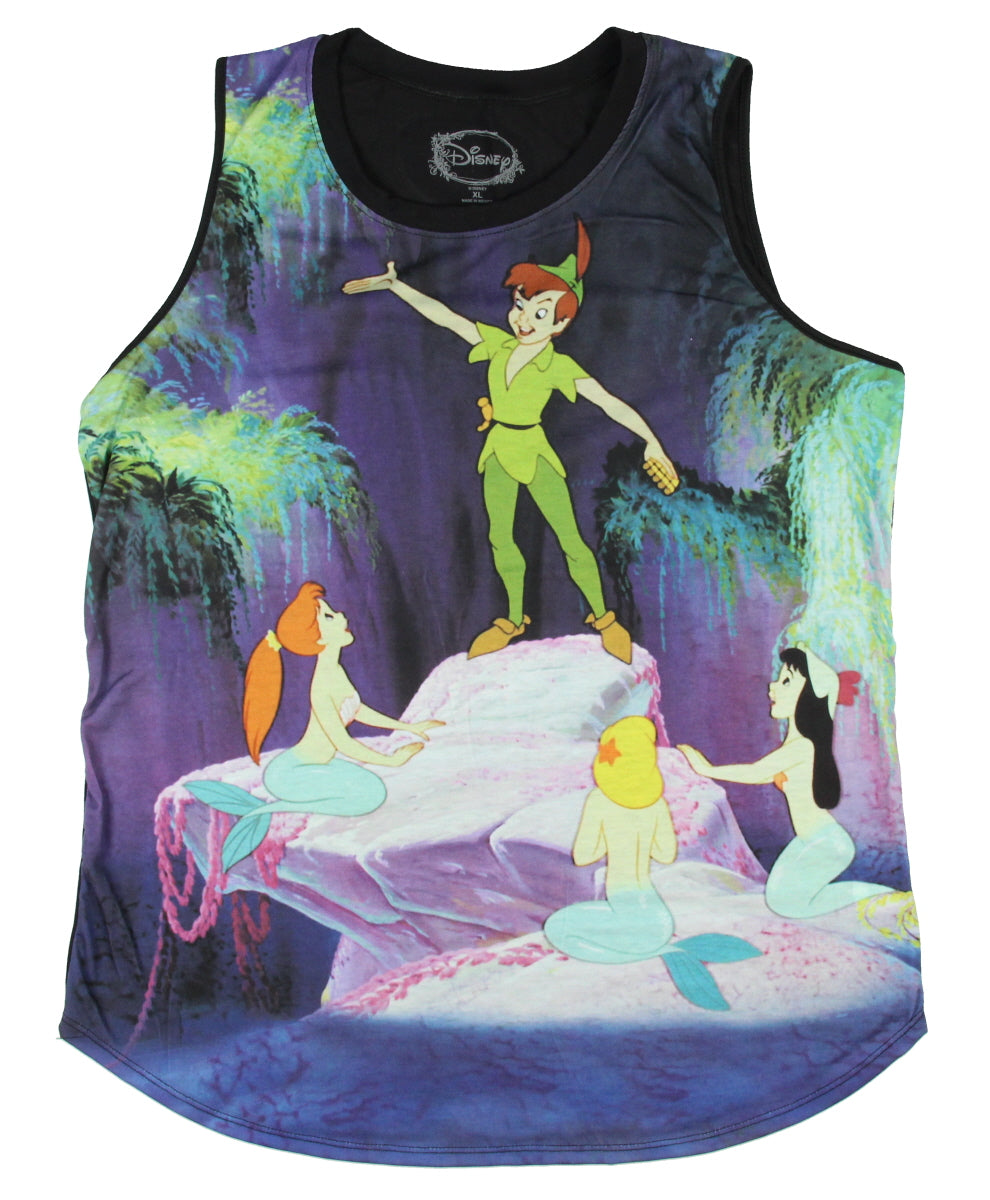 Disney Women's Juniors Peter Pan The Boy Who Could Fly Muscle Tank Top