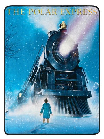The Polar Express Christmas Train Engine Wonder Fleece Super Plush Throw Blanket 46" x 60" (117cm x 152cm)